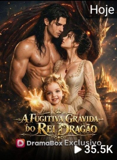 Capa da miniss&eacute;rie A Fugitiva Grávida do Rei Dragão