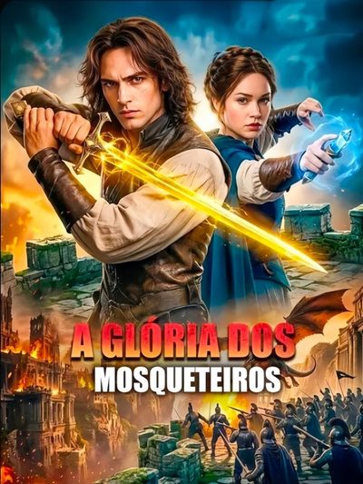 Capa da miniss&eacute;rie A Glória dos Mosqueteiros