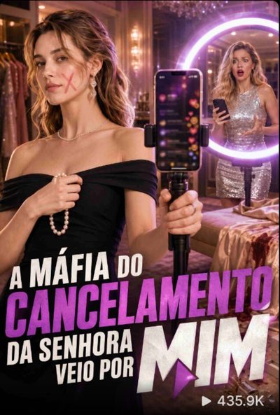 Capa da miniss&eacute;rie A Máfia do Cancelamento da Senhora Veio por Mim