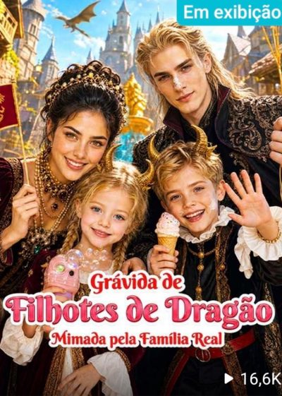 Capa da miniss&eacute;rie Grávida de Filhotes de Dragão Mimada Pela Família Real