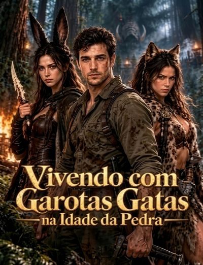 Capa da miniss&eacute;rie Vivendo com Garotas Gatas na Idade da Pedra