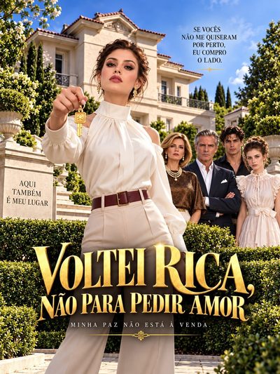 Capa da miniss&eacute;rie Voltei Rica, para Não Pedir Amor